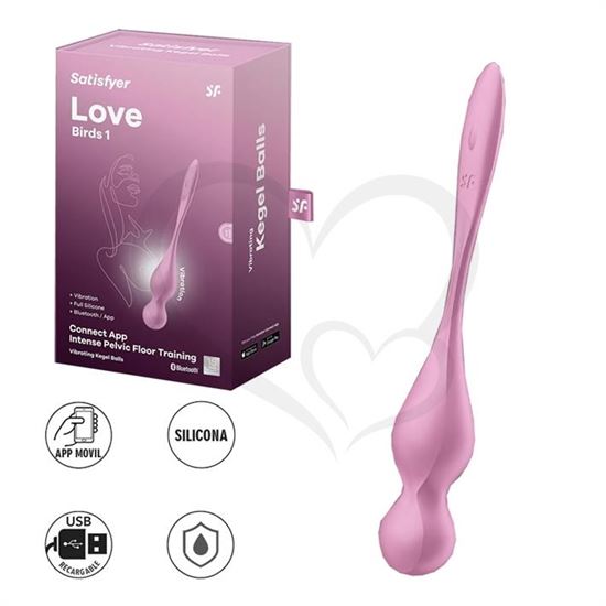 Love Birds 1 Entrenador de suelo pelvico con vibracion controlada por app